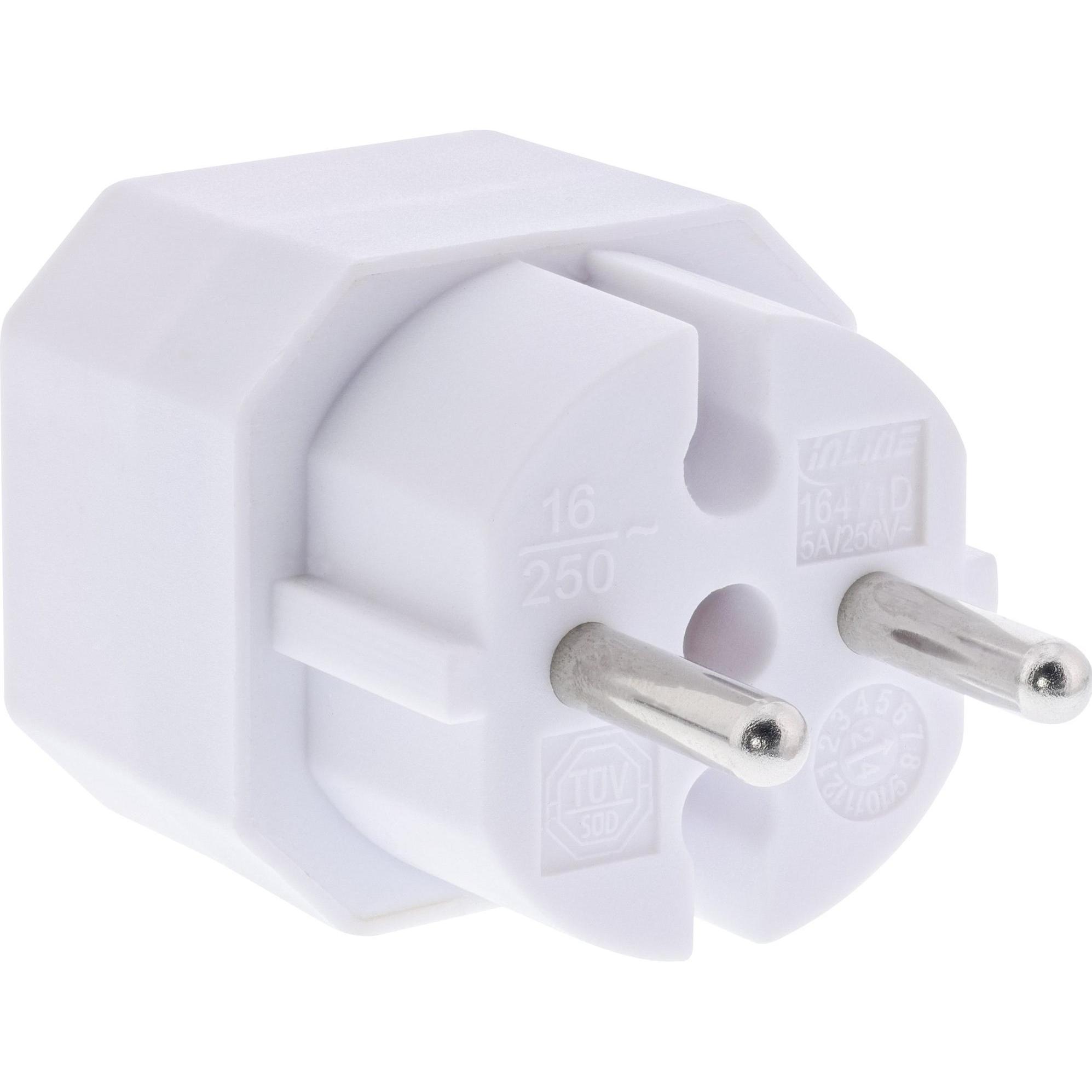 Thumbnail - InLine, Mehrfachstecker + Abzweigstecker, Steckdosenadapter, CEE7/17 an 2x Eurobuchse, mit erhöhtem Berührungsschutz, we...