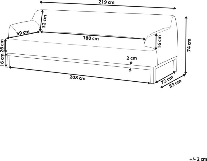 Produktbild Beliani Sosjo (3-Sitzer)