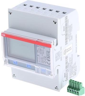 ABB B24 Compteur d'énergie LCD, 7 chiffres / 3 phases, sortie d'impulsions