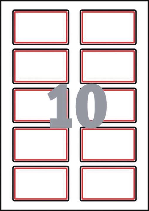 Actual product image Avery 200 Name labels L4786-20 white 80.0 x 50.0 mm