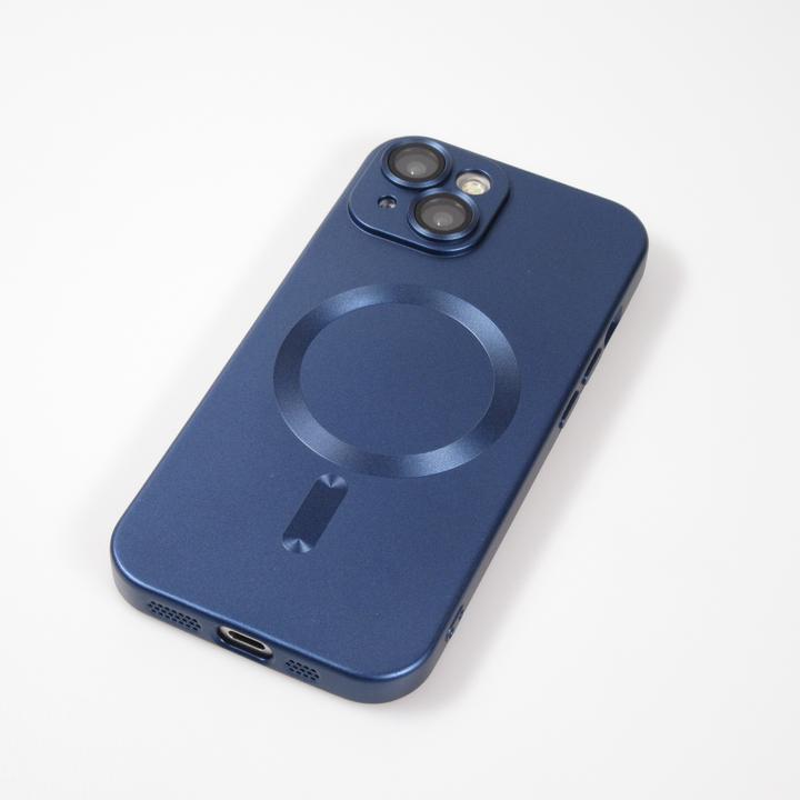 Actual product image PhoneLook Coque Gel souple avec vitre de protection caméra MagSafe foncé (Apple iPhone 15)