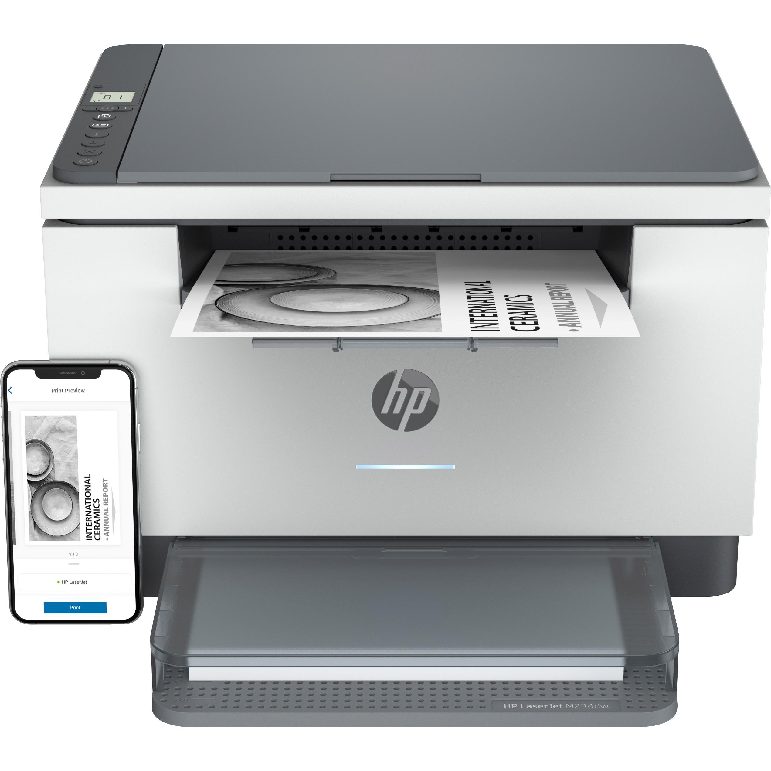 HP LaserJet MFP M234dw (Laser, Schwarz-Weiss), Drucker, Grau