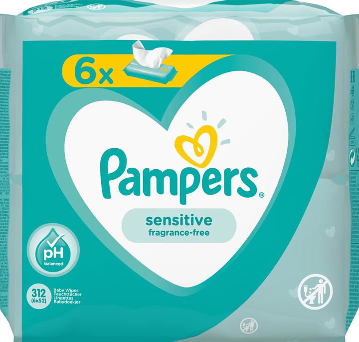 Actual product image Pampers Sensitive (312 Piece)