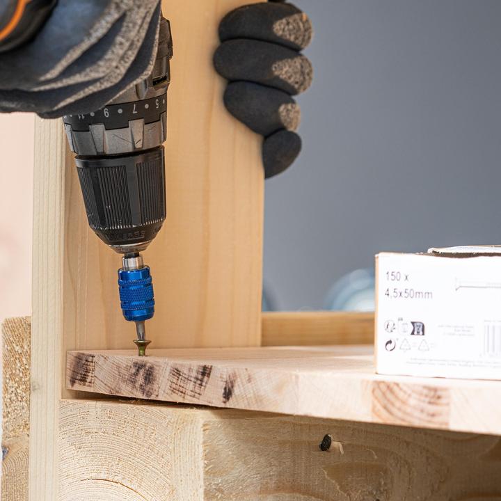 Image du produit Helpmate Universalschrauben Senkkopf 4x40, gelb passiviert, T-Antrieb, 450 Stück (450 Vis par pièce)