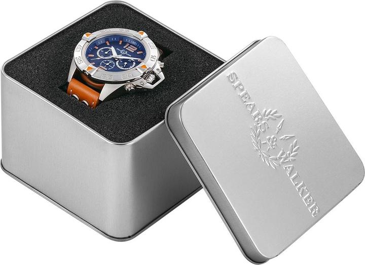 Immagine prodotto Spears & Walker Orologio al quarzo Varus II in vera pelle cognac - 34106 (Cronografo, 49 mm)