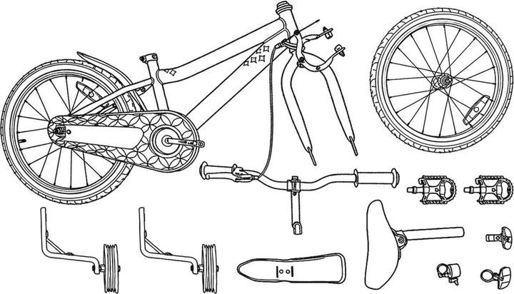 Produktbild vidaXL Kinderfahrrad (14")