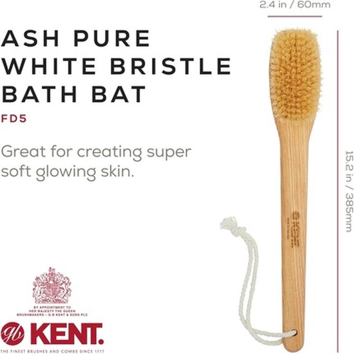 Produktbild Kent Brushes Natural White Bristle Bath Brush with Beechwood Handle