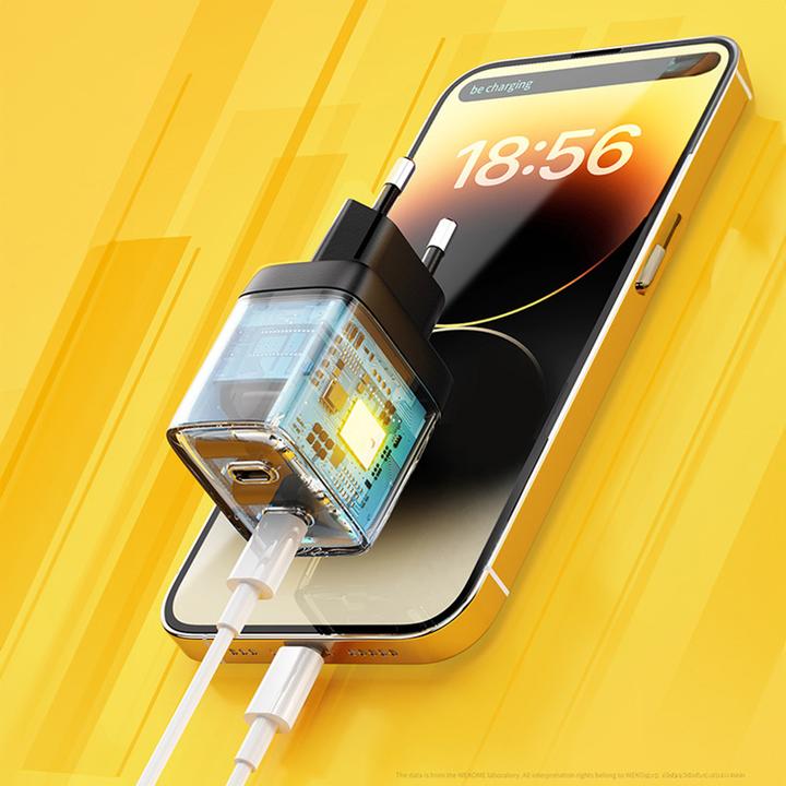 Actual product image Wekome Mains charger 2xUSB-C Super Fast Charger GaN (40 W)