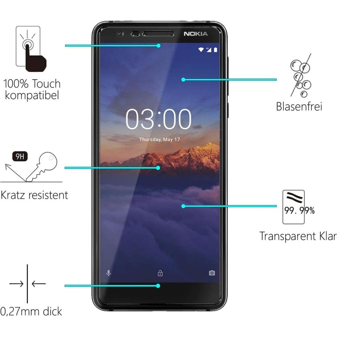 Thumbnail - Screenguard Nokia 3.1 Panzerglas Schutzfolie Case Friendly Design (Nokia 3.1), Smartphone Schutzfolie, Transparent
