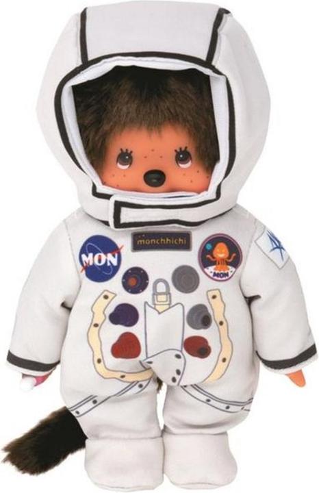 Produktbild Monchhichi Sekiguchi 221257 Original Junge Astronaut, aus braunem Plüsch, im weissen Raumfahrtoverall, ca. 20 c (20 cm)