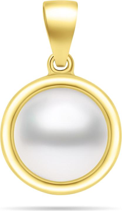 Immagine prodotto Brilio Argento - Ciondolo minimalista con perla autentica placcata in oro PT89Y