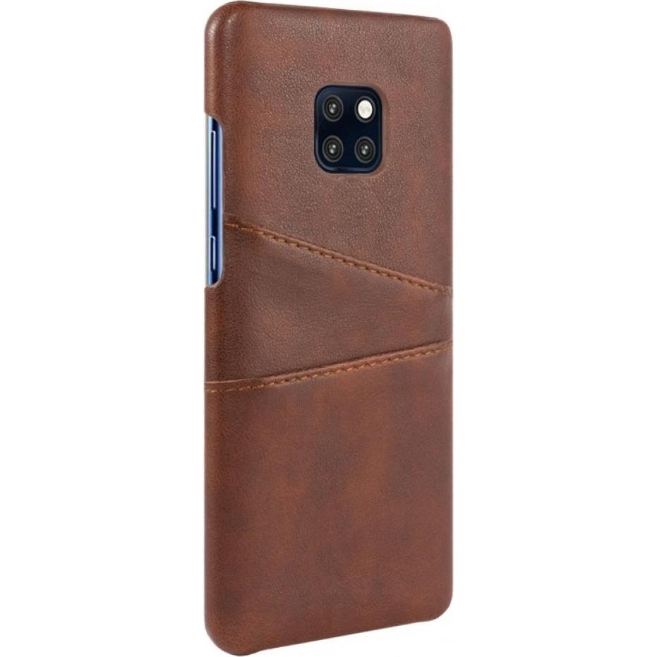 Thumbnail - Screenguard Huawei Mate 20 Pro CardCaddy Leder Backcase mit Kartenfächern (Huawei Mate 20 Pro), Smartphone Hülle, Braun