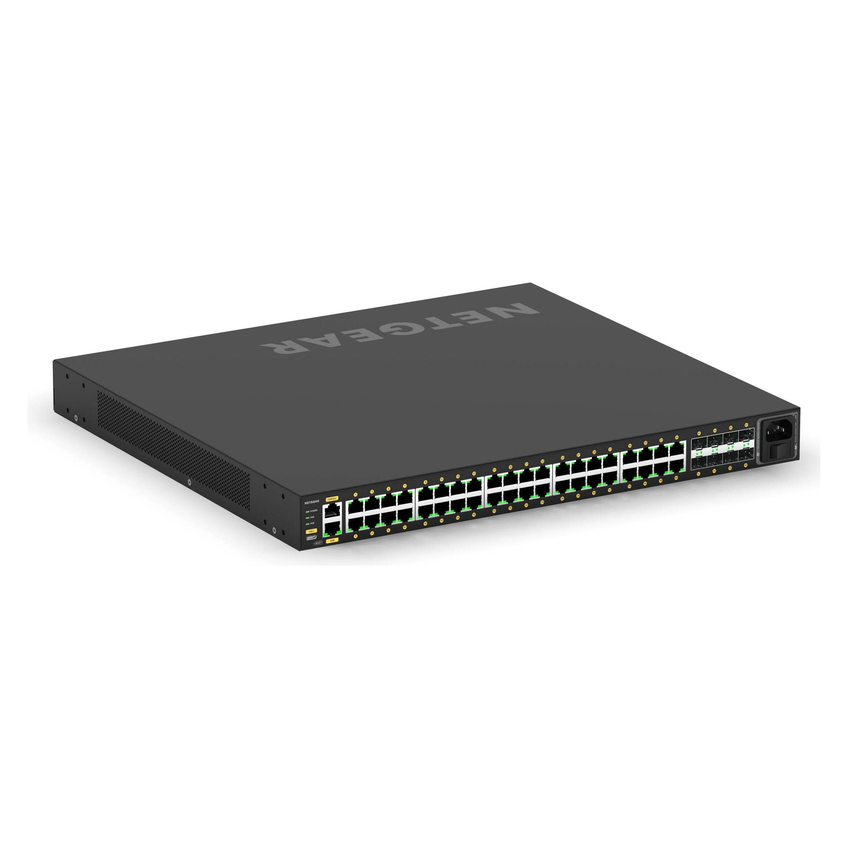 Netgear M4250-40G8XF-PoE+ (40 Ports), Netzwerk Switch, Schwarz