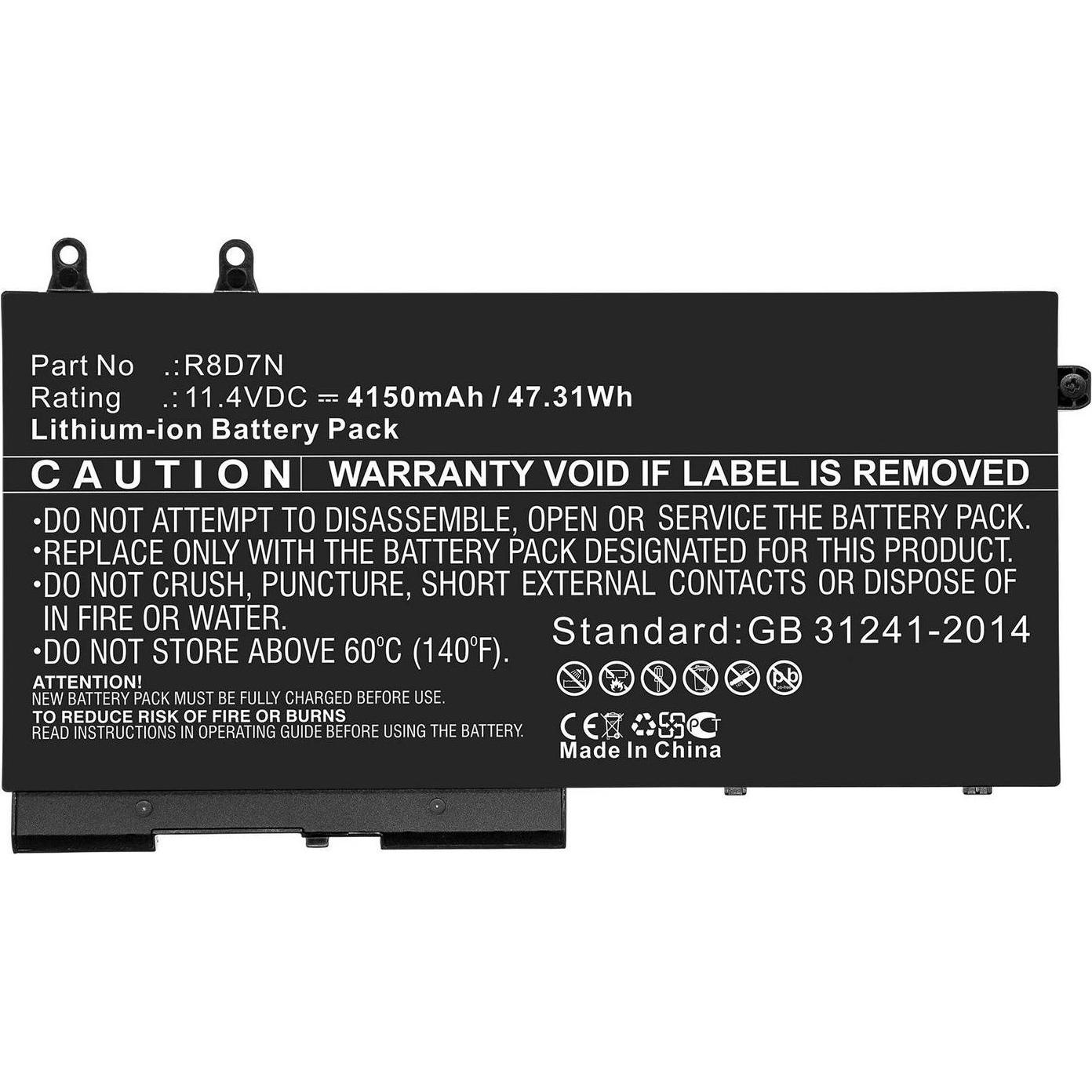 CoreParts Laptop Battery for Dell (4000 mAh), Notebook Akku, Schwarz