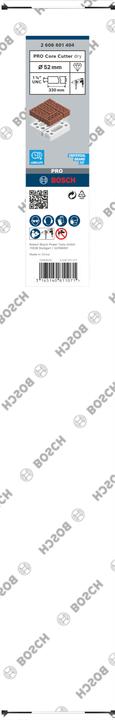 Image du produit Bosch Professional Zubehör PRO Core Cutter dry, 52 x 330 mm, 1 1/4 pouce UNC (52 millimètres)
