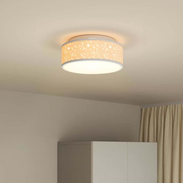 Immagine prodotto vidaXL Plafoniera con paralume a stella grigio Ø 30 cm in tessuto E27 (GU10)