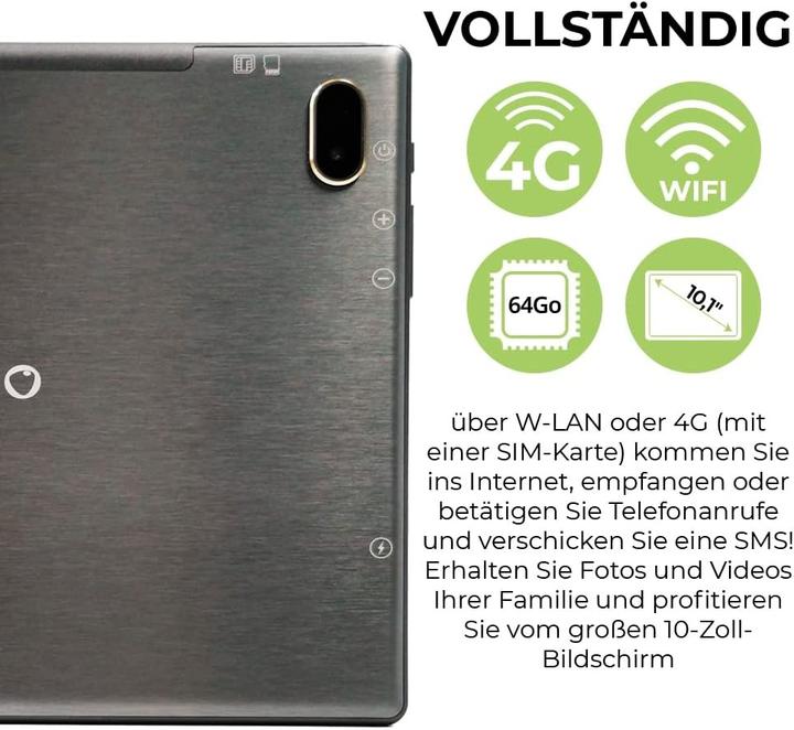 Immagine prodotto Ordissimo ART0418 Tablet 4G 64 GB 25,6 cm (10,1" ) 4 GB Wi-Fi 5 (802.11ac) Android 10 Nero (4G, 10.10", 64 GB, Nero)