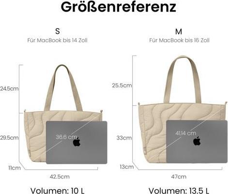 Image du produit tomtoc Terra-T38 Puffy Laptop Tote Bag, 13.5L, beige (16", Universel)
