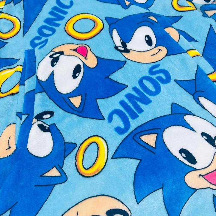Sonic The Hedgehog Deckenhoodie Fleece Übergross