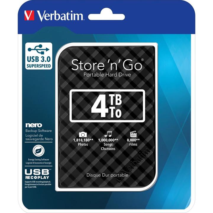 Actual product image Verbatim STORE N GO 2.5INGEN2 4TB USB3. (4 TB)