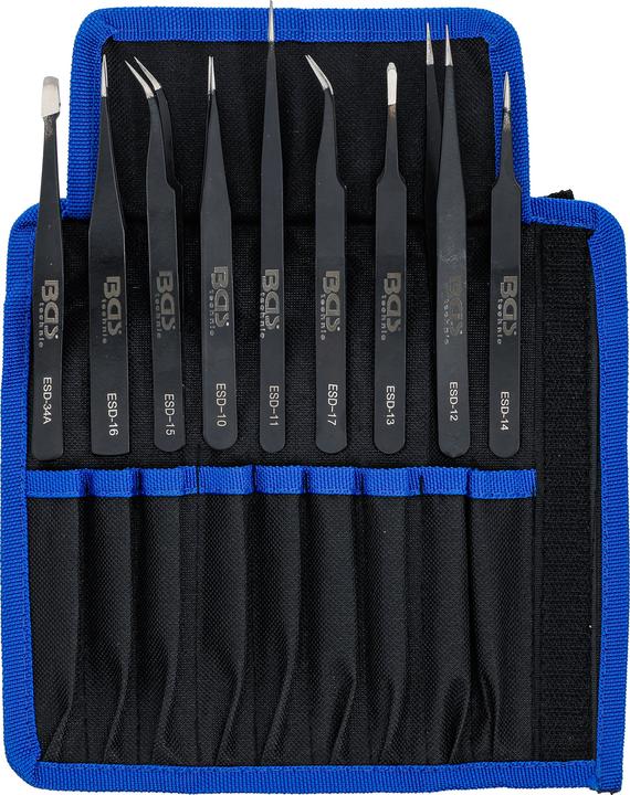 Immagine prodotto BGS Set di pinzette in acciaio inox | 9 pezzi.