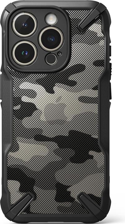 Actual product image Ringke Case for iPhone 15 Pro FUSION X DESIGN CAMO BLACK (Apple iPhone 15 Pro)