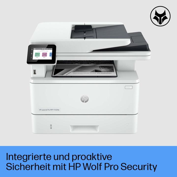 Produktbild HP LaserJet Pro MFP 4102fdn (Laser, Schwarz-Weiss)