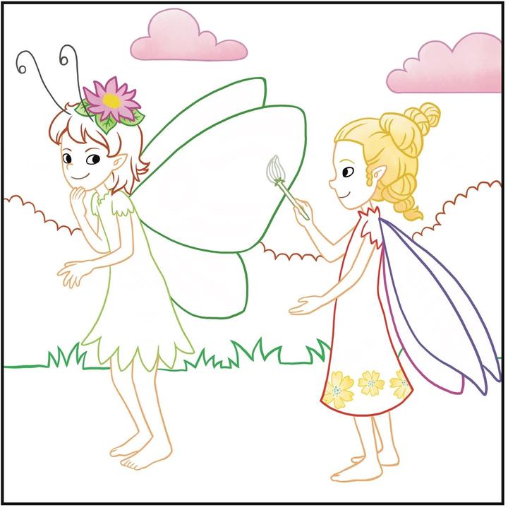 Actual product image Glitter magic paper colouring book fabulous fairies