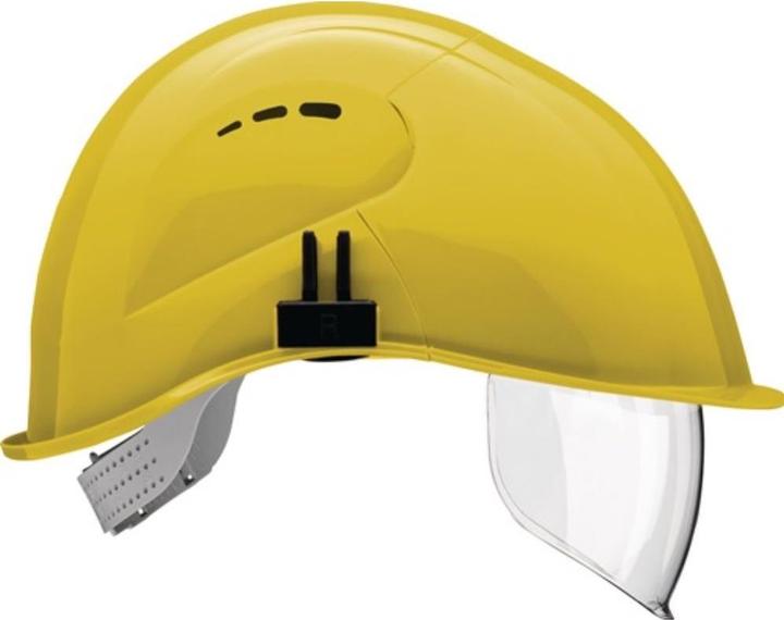 Schubiger Voss safety helmet VisorLight sulphur yellow PE EN 397 10 helmets in a crate. (51 - 64 cm)