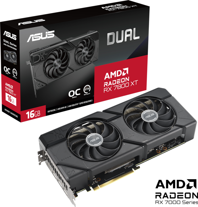 ASUS DUAL-RX7800XT-O16G 16GB GDDR6 HDMI DP (16 GB)