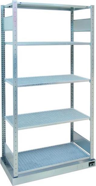 Produktbild Schulte Lagertechnik Stecksystem Grundregal MULTIplus150 für Kleingebinde mit Auffangwanne