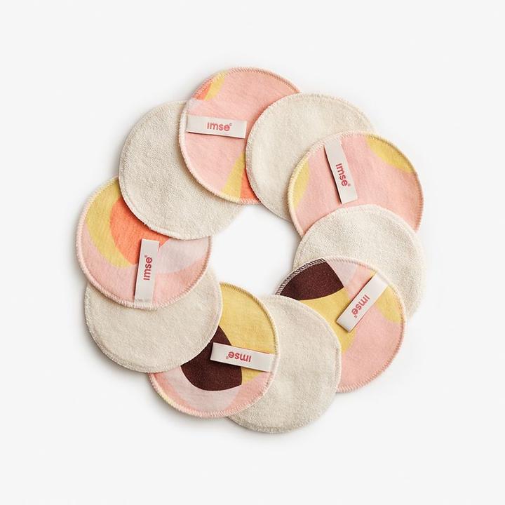 Actual product image ImseVimse Washable Make-up Removal Pads - 10pcs Pink hoop (Cleaning cloths)