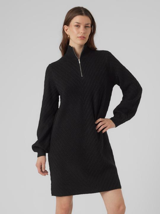 Image du produit Vero Moda VMANJASTINNA HIGHNECK ZIP DRESS GA EXC Robe en maille (M)