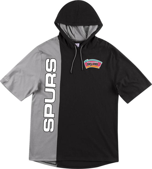 Produktbild Mitchell & Ness kurzarm-kapuzenpulli san antonio spurs split (XS)