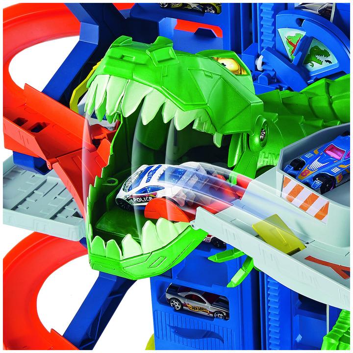 Immagine prodotto Hot Wheels Parcheggio della City Megacity con attacco di T-Rex