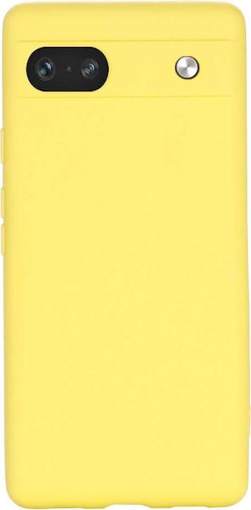 Actual product image Cover-Discount Google Pixel 7a - Silicone Rubber Case yellow (Google Pixel 7a)