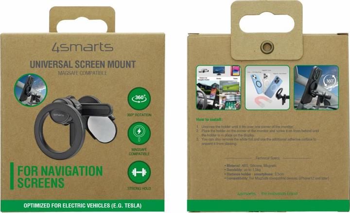 Produktbild 4smarts Universal Screen Mount MagSafe-kompatibel schwarz