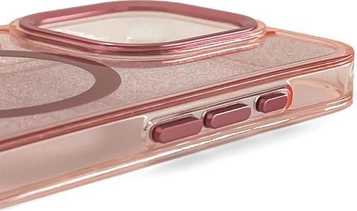Produktbild Hurtel Glitter Case mit MagSafe für Samsung Galaxy S25 Edge - Rosa (Samsung Galaxy S25 Edge)