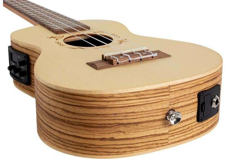 Actual product image Flight Ukulele Concert – Spruce/Zebrano – CEQ (Concert)