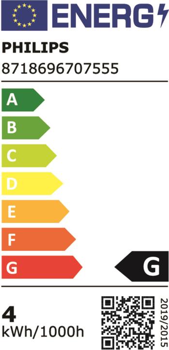 Energie-Label Philips Professional Mas (GU10, 3.90 W, 265 lm, 1 x, G)