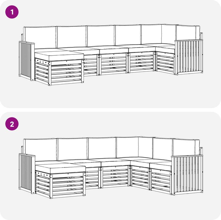 Actual product image vidaXL Outdoor-Sofa