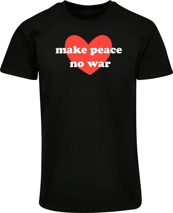 Produktbild Merchcode Peace - Red Heart Black Basic T-Shirt - 112229 (XXL)