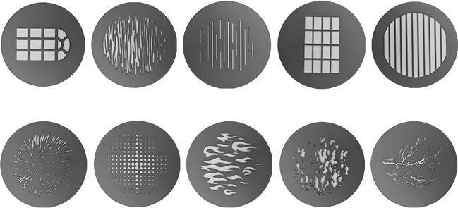 Aputure Spotlight Max 10-delige Gobo set ( Maat A )