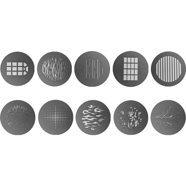 Aputure Spotlight Max Kit Gobo da 10 pezzi (misura A), Softbox + Riflettore