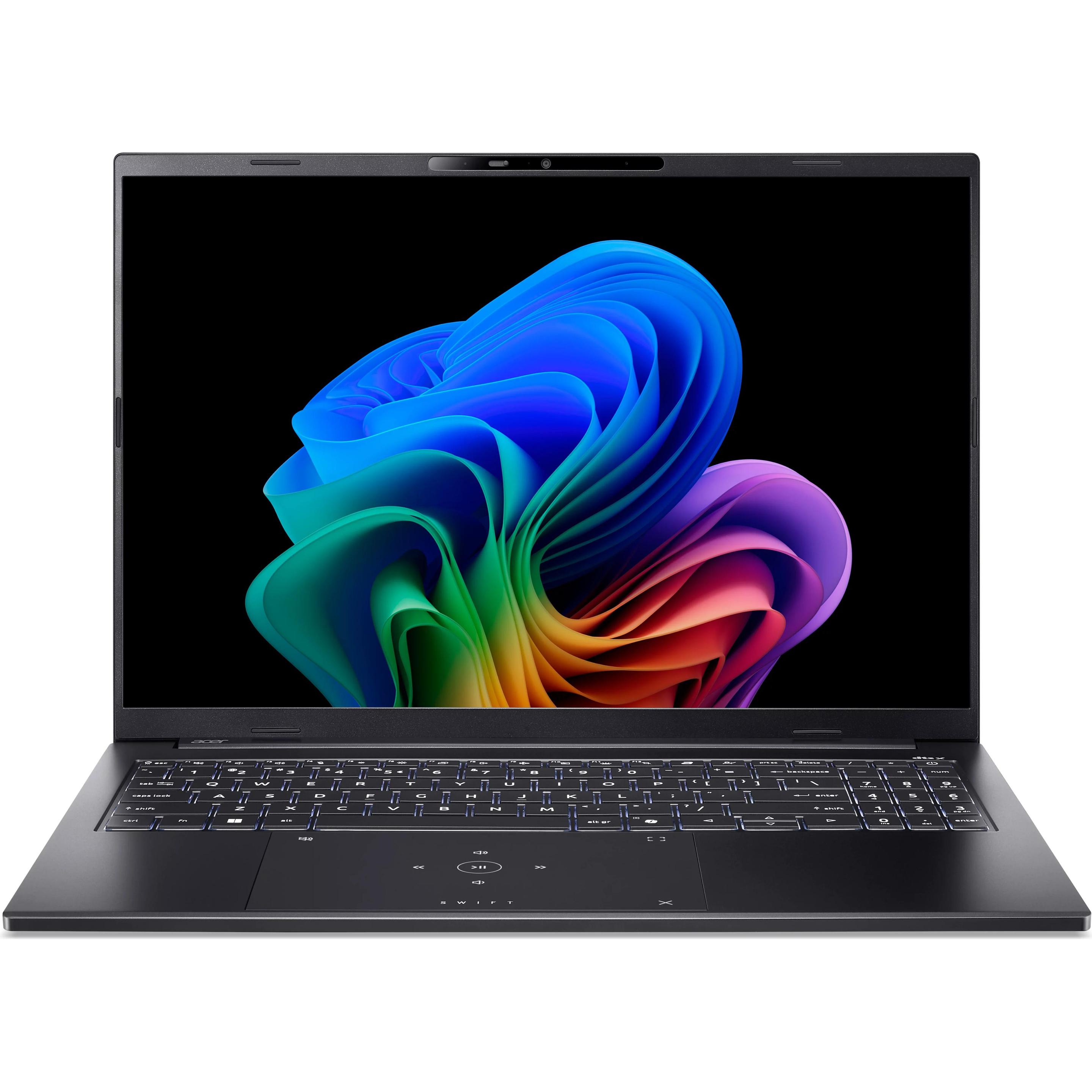 Acer Swift Go 16 AI OLED Ultraschlankes Notebook SFG16-74 Schwarz (16", 1000 GB, 32 GB, Nummernblock