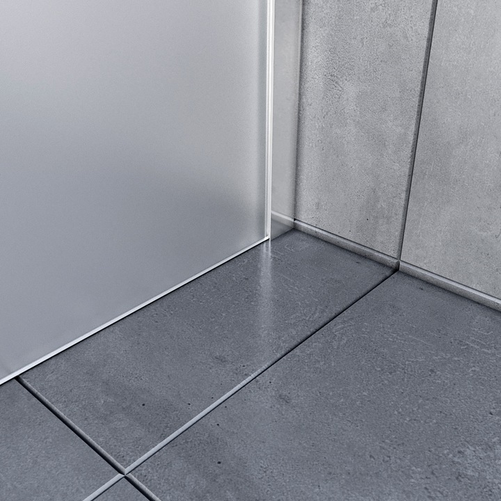 Actual product image SONNI Shower enclosure single door, frameless, walk-in, NANO treated glass 90x195 cm (195 cm, 140 cm, 195 cm)