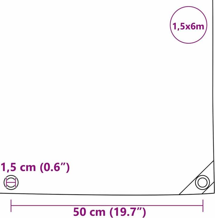 Produktbild vidaXL Planenschutz (6 x 1.50 m)