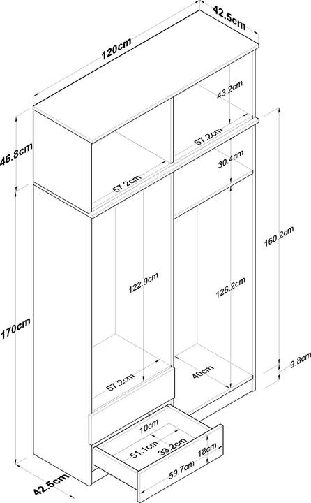 Image du produit Skye Decor Atlas (120 x 217 x 42.5 cm)