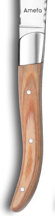 Image du produit Amefa Royal Steak 2520 - 4-pcs Steak knife set natural in wooden box (4 pcs, Set de couverts)