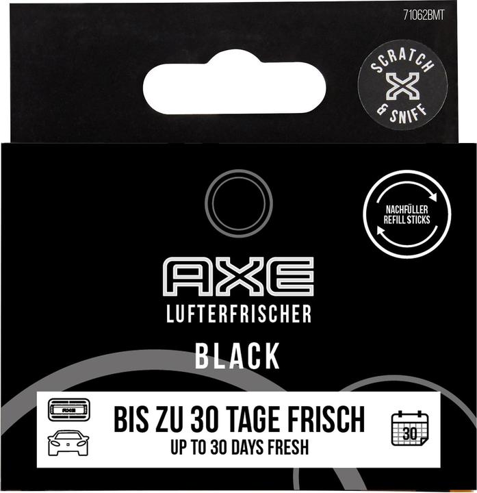 AXE Nachfüllung Stick zu Alu Refill Vent Black 2 Stück